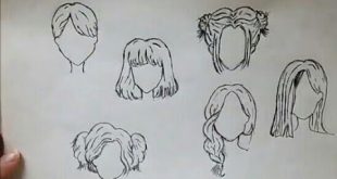 رسم تسريحات شعر خطوة بخطوة| draw a hair style - YouTube