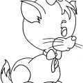 تلوين رسمة قطة صغيرة للاطفال - موقع موسوعة الصور